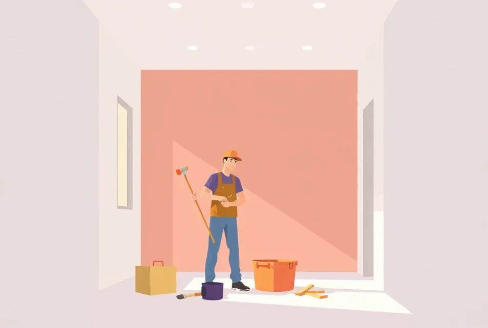 Intérieur rénové après travaux de peinture à Dugny
